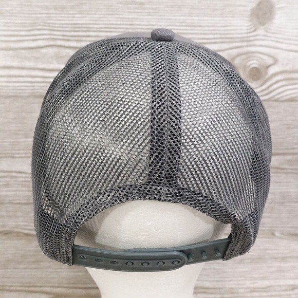 NEW! STROMTECH ONE SIZE GRAY ADJUSTABLE SNAPBACK MESH BASEBALL HAT CAP - Picture 6 of 9